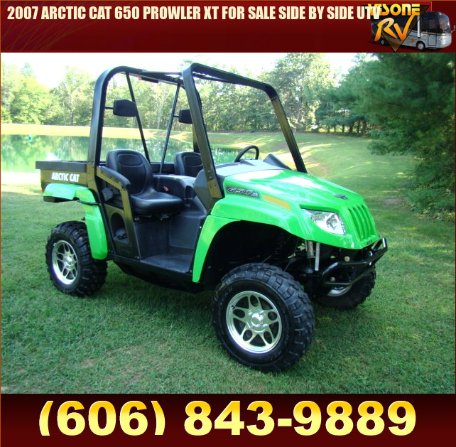 Salvage RV Parts 2007 ARCTIC CAT 650 PROWLER XT FOR SALE SIDE BY SIDE