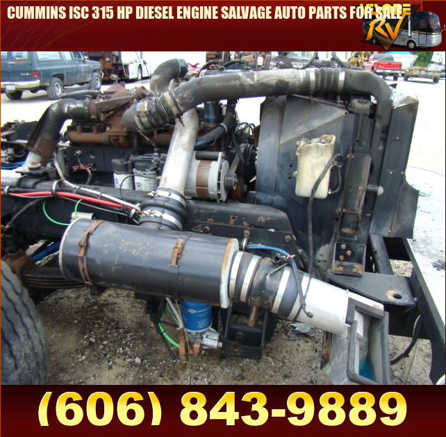 Salvage RV Parts CUMMINS ISC 315 HP DIESEL ENGINE SALVAGE AUTO PARTS