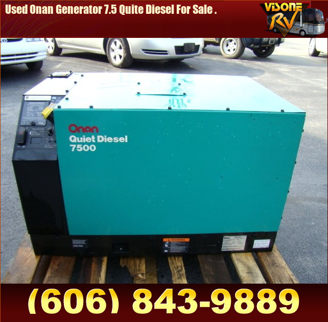 Salvage RV Parts Used Onan Generator 7.5 Quite Diesel For Sale . Auto Parts RV Parts Repair and