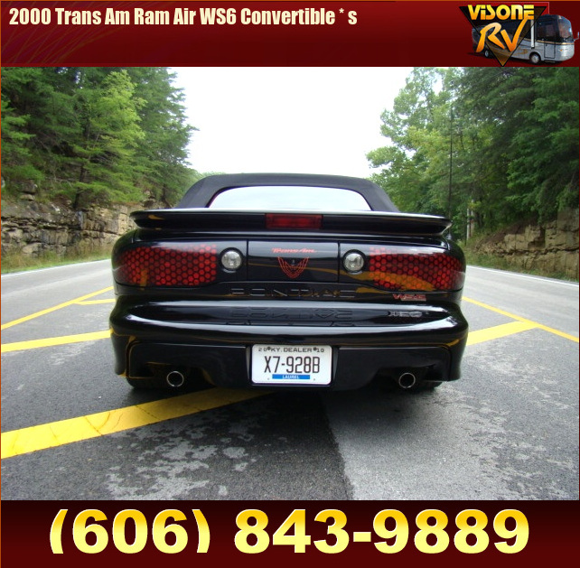 Salvage RV Parts 2000 Trans Am Ram Air WS6 Convertible * s PreOwned and ...