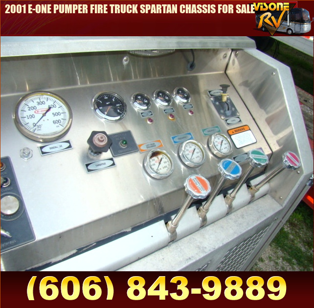 Salvage RV Parts 2001 EONE PUMPER FIRE TRUCK SPARTAN CHASSIS FOR SALE