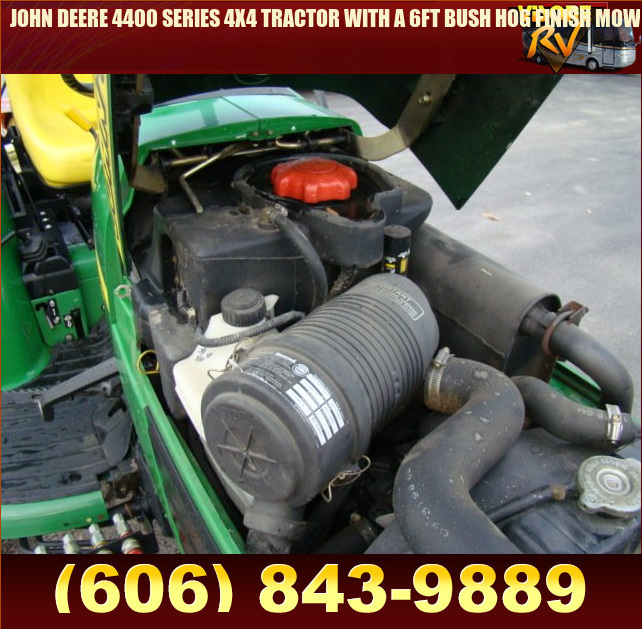 Salvage RV Parts JOHN DEERE 4400 SERIES 4X4 TRACTOR WITH A 6FT BUSH HOG