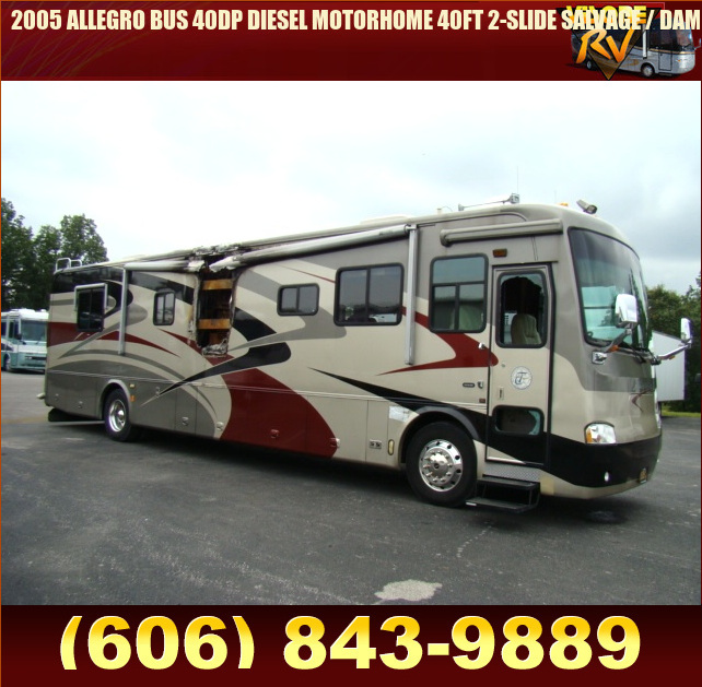 Salvage RV Parts 2005 ALLEGRO BUS 40DP DIESEL MOTORHOME 40FT 2SLIDE