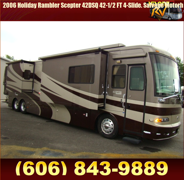 Salvage RV Parts 2006 Holiday Rambler Scepter 42DSQ 421/2 FT 4Slide. Salvage Motorhome For