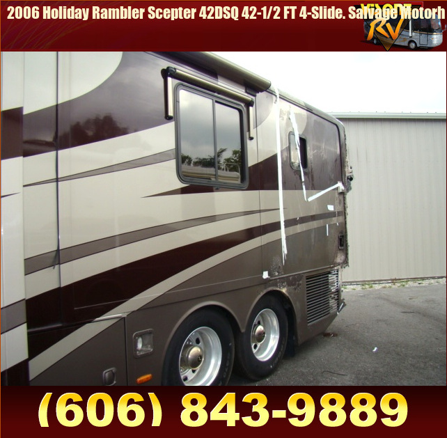 Salvage RV Parts 2006 Holiday Rambler Scepter 42DSQ 421/2 FT 4Slide. Salvage Motorhome For