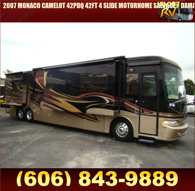 Salvage RV Parts 2007 MONACO CAMELOT 42PDQ 42FT 4 SLIDE MOTORHOME
