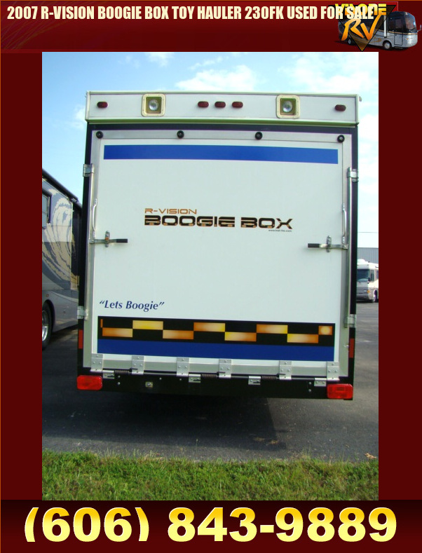 Salvage RV Parts 2007 RVISION BOOGIE BOX TOY HAULER 230FK USED FOR