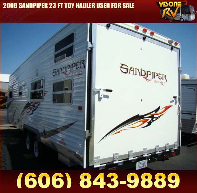 Salvage RV Parts 2008 SANDPIPER 23 FT TOY HAULER USED FOR SALE RVs