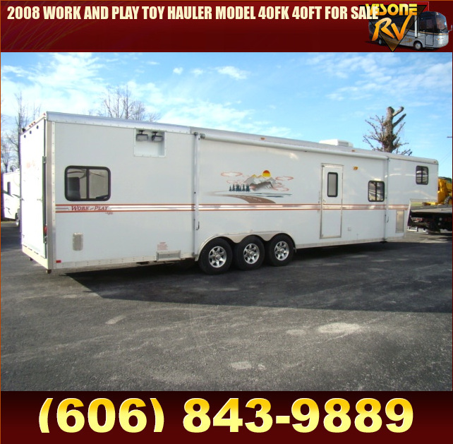 Salvage RV Parts 2008 WORK AND PLAY TOY HAULER MODEL 40FK 40FT FOR SALE