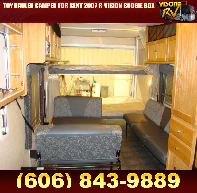 Salvage RV Parts TOY HAULER CAMPER FOR RENT 2007 RVISION BOOGIE BOX