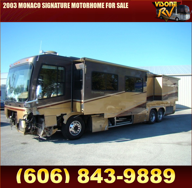 Salvage RV Parts 2003 MONACO SIGNATURE MOTORHOME FOR SALE RVs Campers
