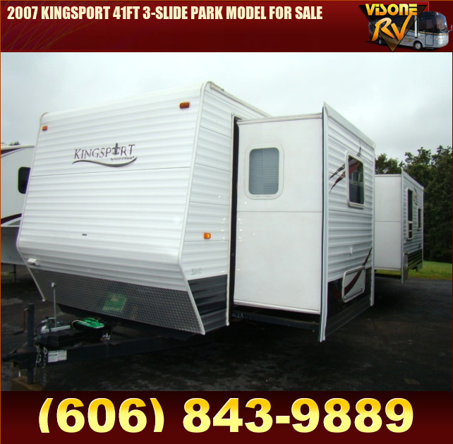 Salvage RV Parts 2007 KINGSPORT 41FT 3SLIDE PARK MODEL FOR SALE RVs