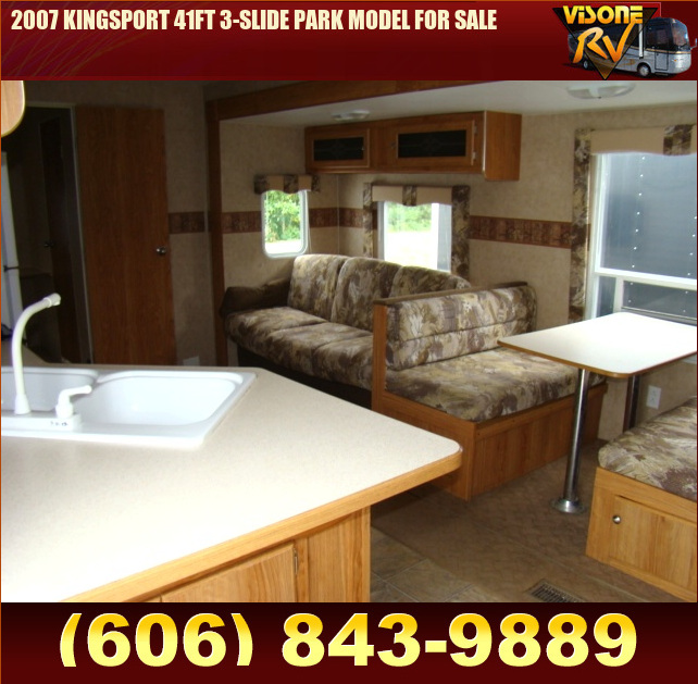Salvage RV Parts 2007 KINGSPORT 41FT 3SLIDE PARK MODEL FOR SALE RVs