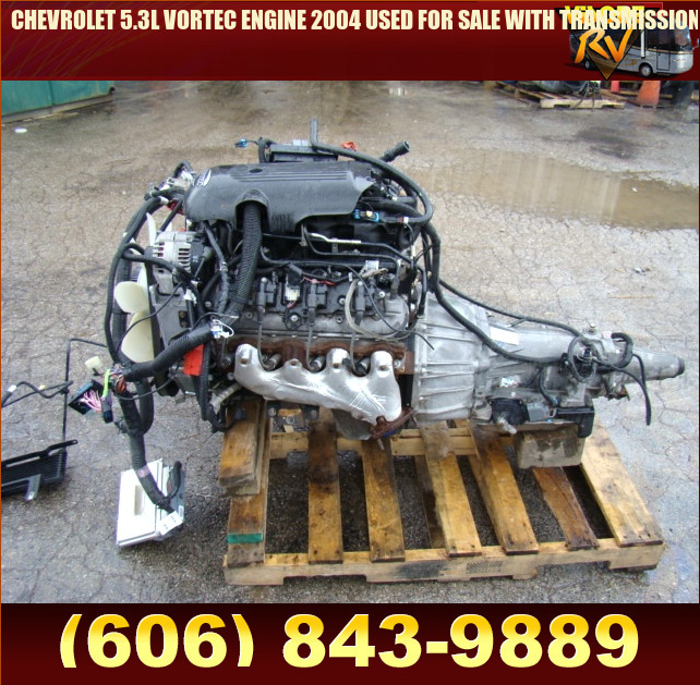 Salvage RV Parts CHEVROLET 5.3L VORTEC ENGINE 2004 USED FOR SALE 