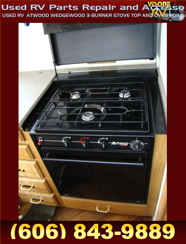 Used RV Parts USED RV ATWOOD WEDGEWOOD 3BURNER STOVE TOP AND OVEN FOR