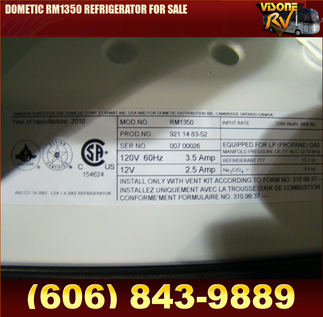 Salvage RV Parts DOMETIC RM1350 REFRIGERATOR FOR SALE Used RV Parts