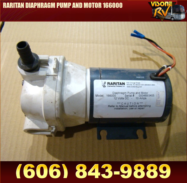 Salvage RV Parts RARITAN DIAPHRAGM PUMP AND MOTOR 166000 Used RV Parts ...
