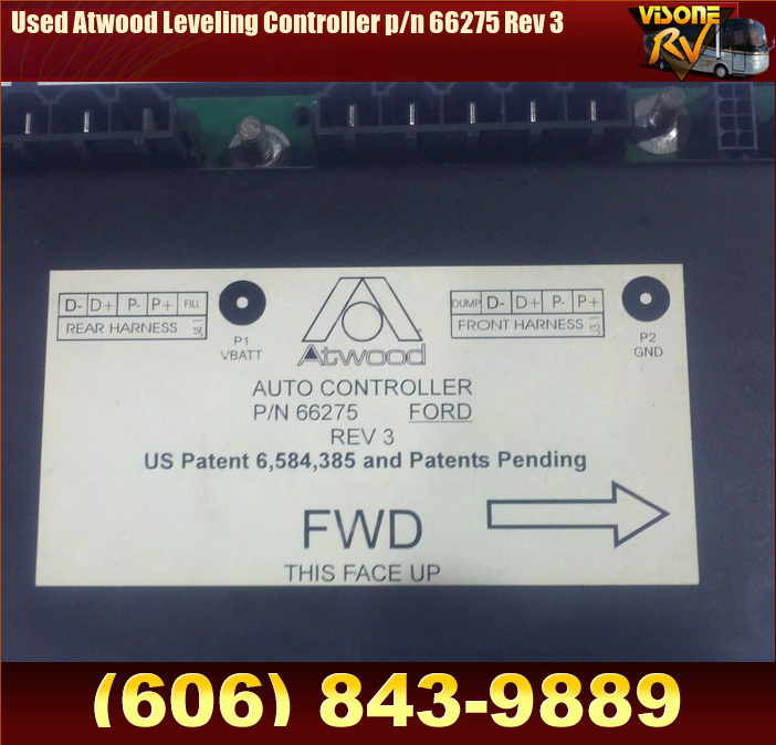 Salvage RV Parts Used Atwood Leveling Controller p/n 66275 Rev 3 Used