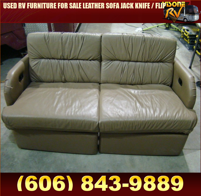 Salvage RV Parts USED RV FURNITURE FOR SALE LEATHER SOFA JACK KNIFE