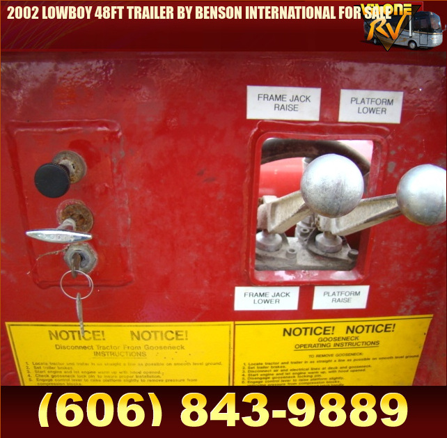Salvage RV Parts 2002 LOWBOY 48FT TRAILER BY BENSON INTERNATIONAL FOR