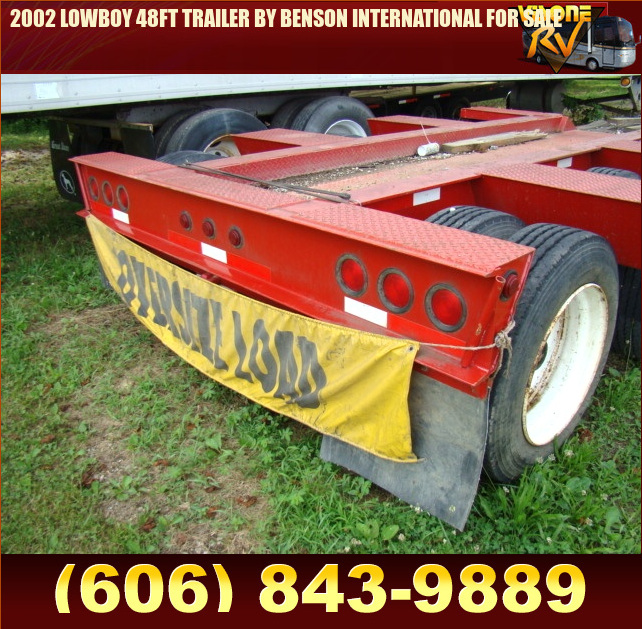 Salvage RV Parts 2002 LOWBOY 48FT TRAILER BY BENSON INTERNATIONAL FOR SALE Work TrucksFire