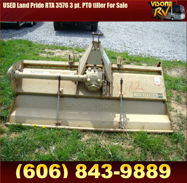 Salvage RV Parts USED Land Pride RTA 3576 3 pt. PTO tiller For Sale
