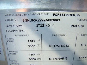 2009 RANCE ROUGH RIDER ALUMINUM INCLOSED TRAILER 