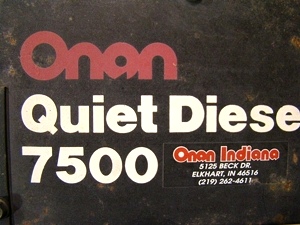  USED ONAN GENERATOR 7.5 QUITE DIESEL FOR SALE