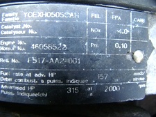 CUMMINS ISC 315 HP DIESEL ENGINE SALVAGE AUTO PARTS FOR SALE