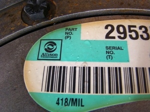 6 SPEED ALLISON AUTOMATIC TRANSMISSION 3000 MH FOR SALE