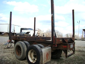 USED LOG TRAILER TWO AXLE PUP TRAILER FOR SALE