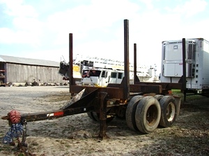 USED LOG TRAILER TWO AXLE PUP TRAILER FOR SALE