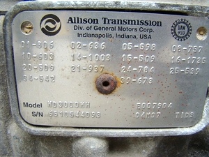 2005 ALLISON AUTOMATIC TRANSMISSION MODEL HD3000MH FOR SALE