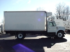1998 INTERNATIONAL 4700 DT 466E DIESEL 18FT REFER BOX FOR SALE