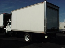 1998 INTERNATIONAL 4700 DT 466E DIESEL 18FT REFER BOX FOR SALE