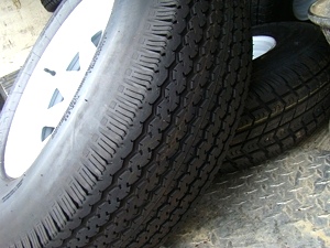 New Tires and Wheels Trail America ST225x75x15  6 Lug Rim